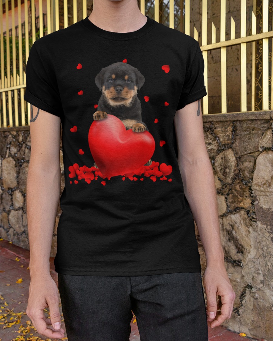 NEW Rottweiler Valentine Hearts shirt, hoodie 24