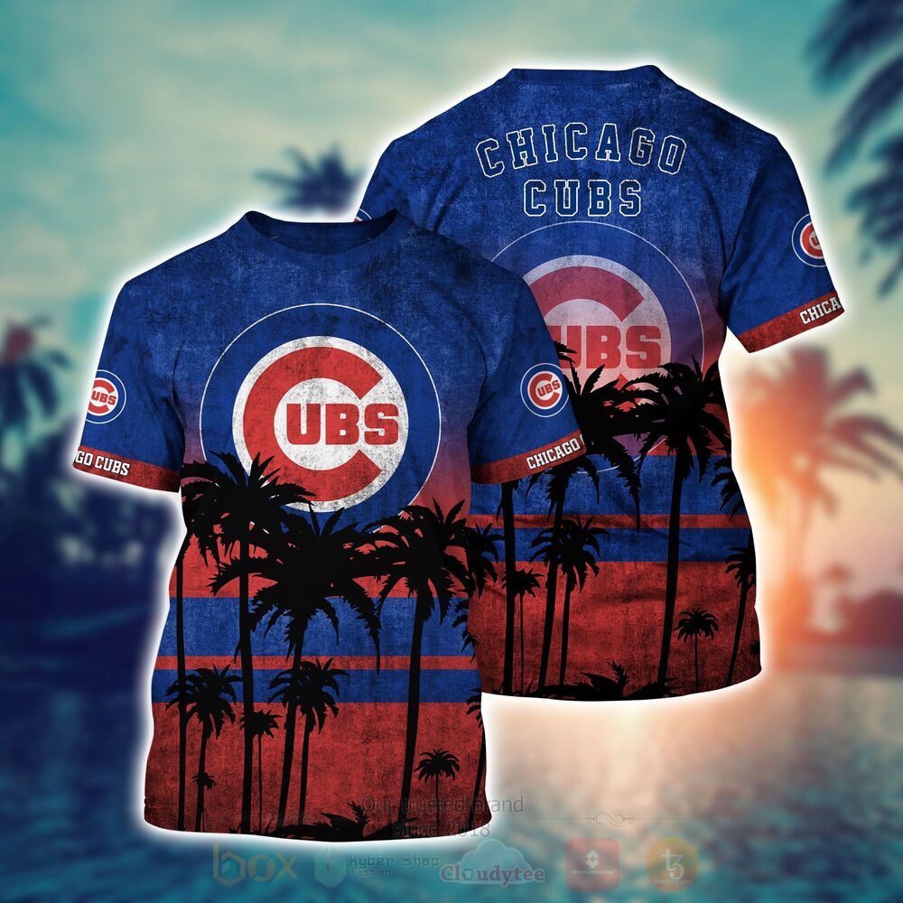 TOP MLB Chicago Cubs Short Sleeve Hawaiian Shirt, Short 16