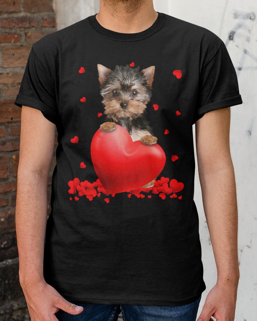NEW Black YorkShire Terrier Valentine Hearts shirt, hoodie 23
