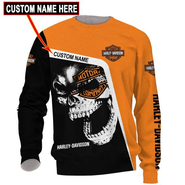TOP Harley-Davidson Skull D7 Full Printing Custom Name All Over Print 3D Hoodie, Shirt 4
