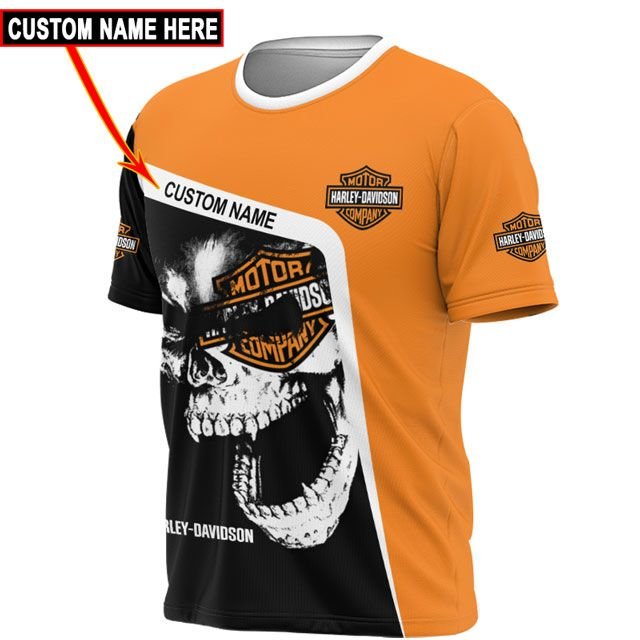 TOP Harley-Davidson Skull D7 Full Printing Custom Name All Over Print 3D Hoodie, Shirt 10