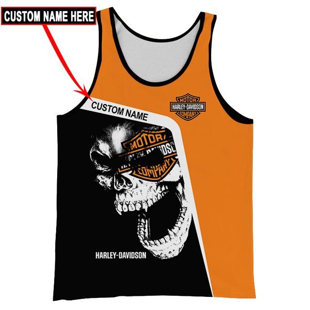 TOP Harley-Davidson Skull D7 Full Printing Custom Name All Over Print 3D Hoodie, Shirt 11