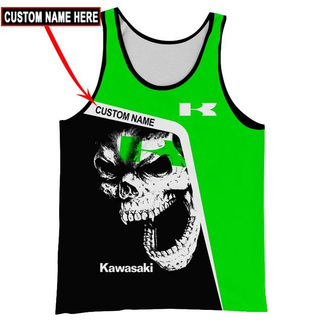 TOP Kawasaki Skull Full Printing Custom Name All Over Print 3D Hoodie, Shirt 11