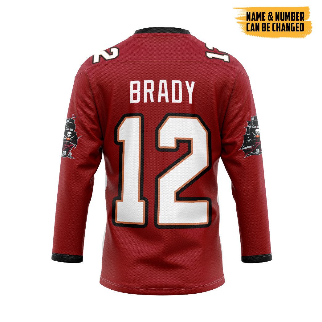 TOP NFL Tampa Bay Red Personalized Custom Jersey Hockey Shirt 2