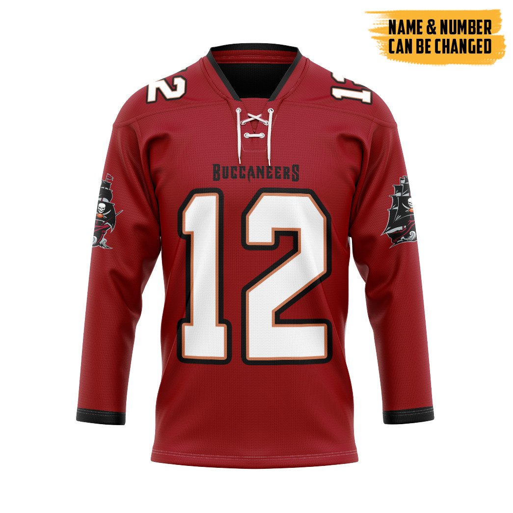 TOP NFL Tampa Bay Red Personalized Custom Jersey Hockey Shirt 8
