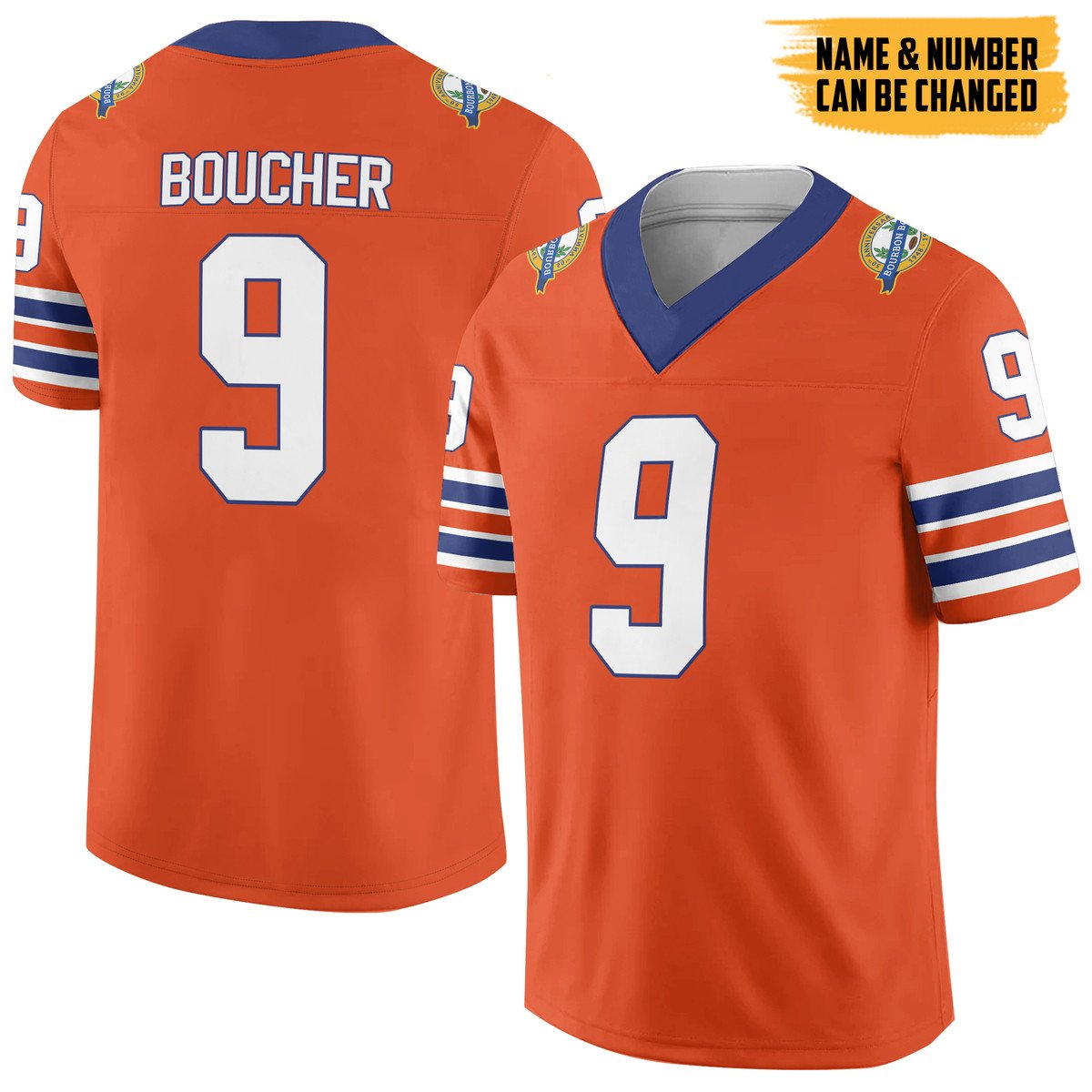 TOP WB Bourbon Bowl Personalized Custom Football All Over Print Jersey 15