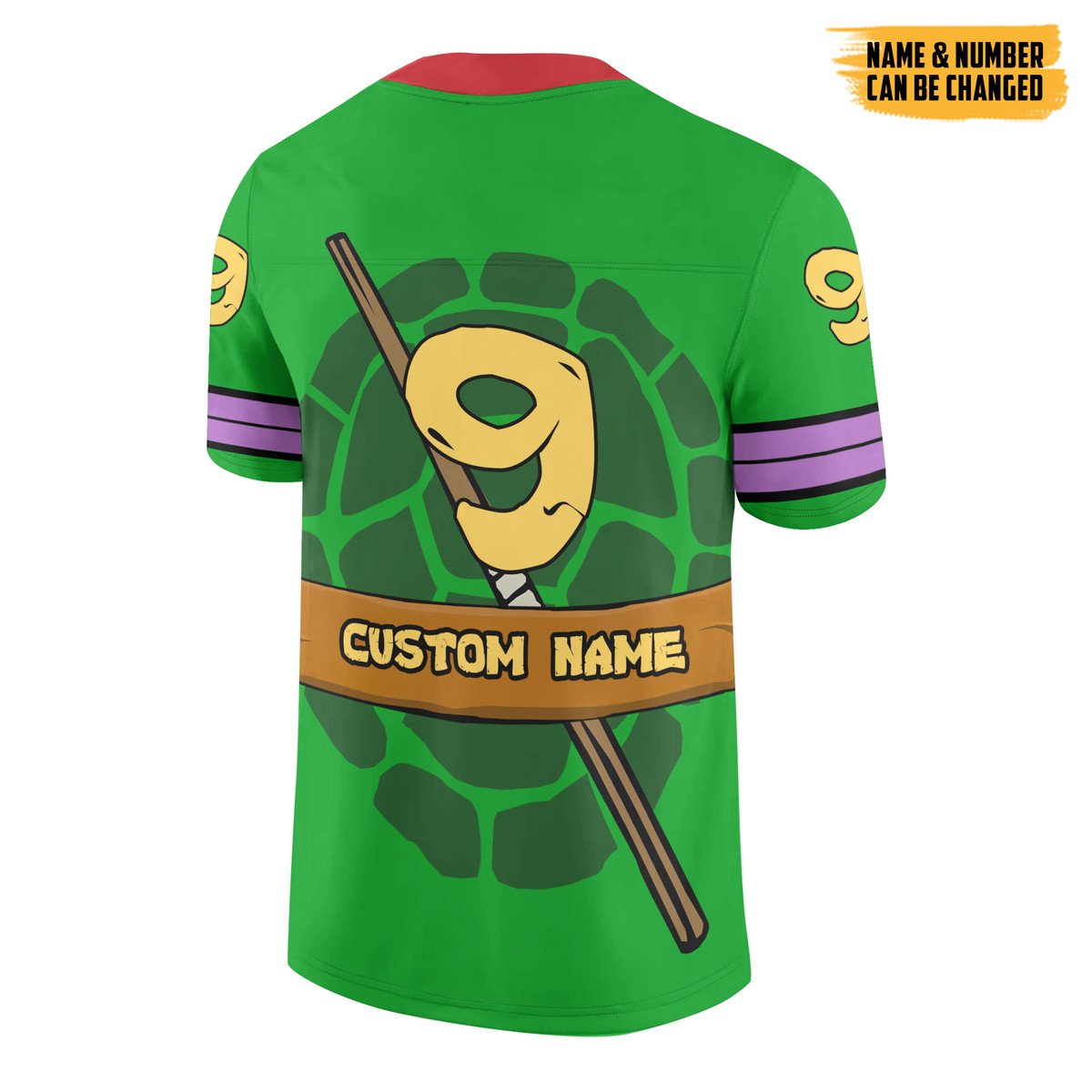 TOP Donatello TMNT 1987 Don Donnie Personalized Custom Football All Over Print Jersey 2