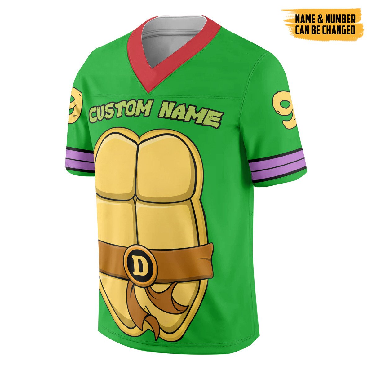 TOP Donatello TMNT 1987 Don Donnie Personalized Custom Football All Over Print Jersey 6