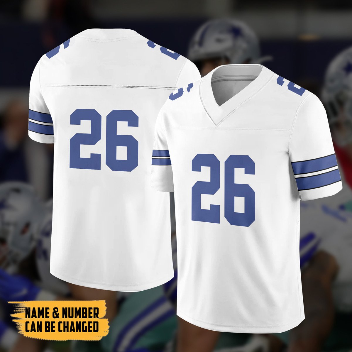 TOP Dallas Cowboyy Personalized Custom Football All Over Print Jersey 4