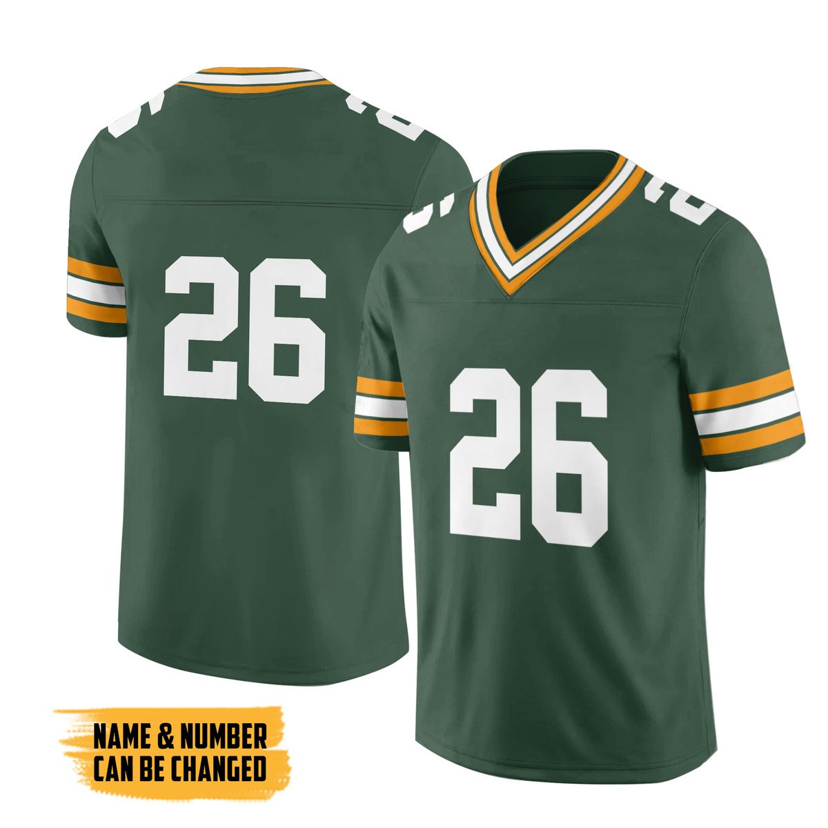 TOP Gren Bay Personalized Custom Football All Over Print Jersey 3