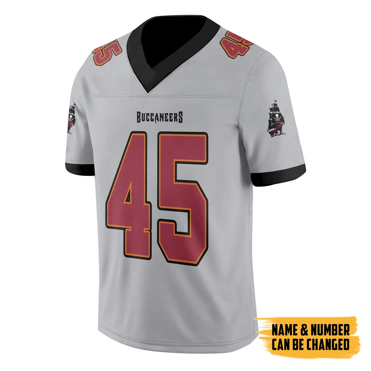 TOP NFL Tampa Bay Grey Personalized Custom Football All Over Print Jersey 7