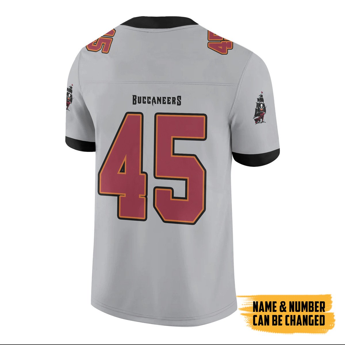 TOP NFL Tampa Bay Grey Personalized Custom Football All Over Print Jersey 2