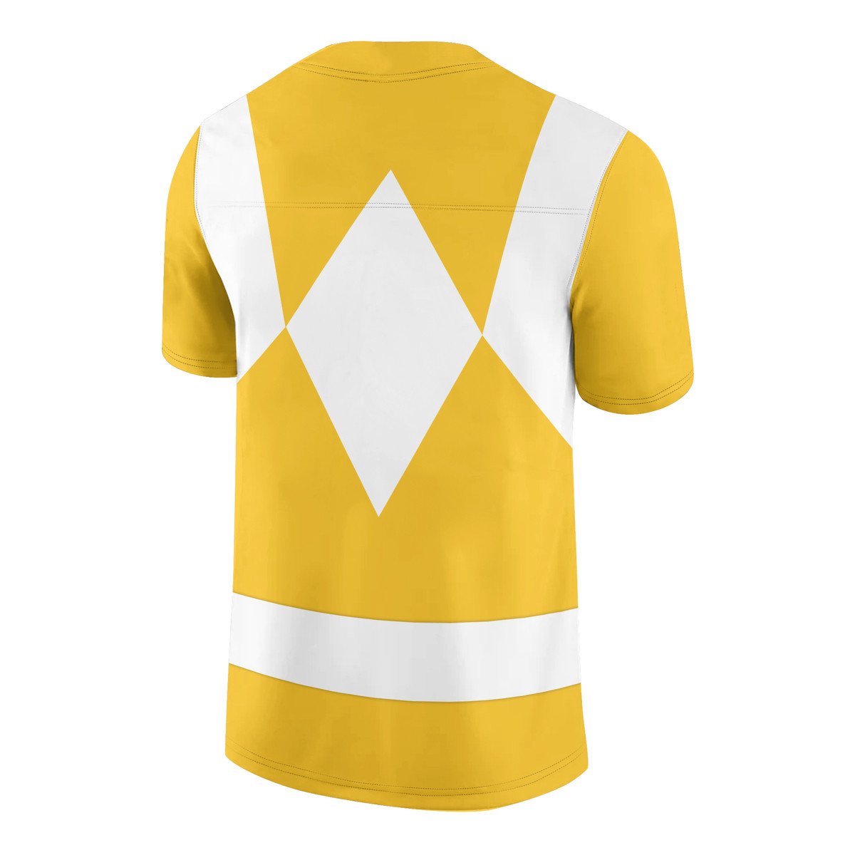 TOP Mighty Morphin Yellow Power Rangers Custom Football All Over Print Jersey 2