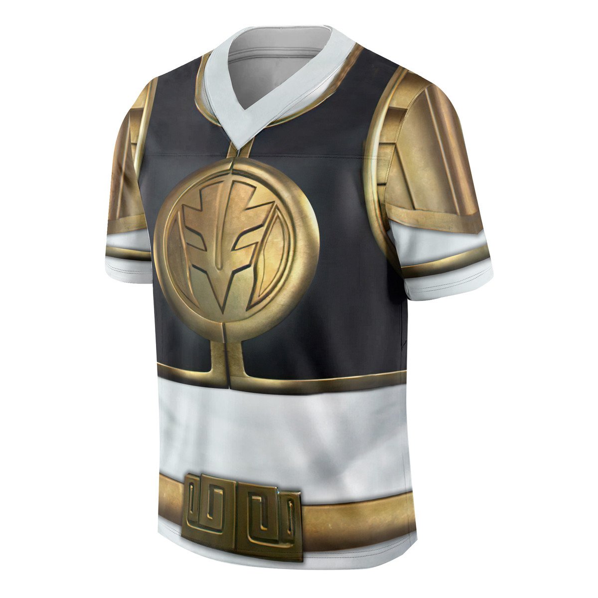 TOP Mighty Morphin White Power Rangers Custom Football All Over Print Jersey 9