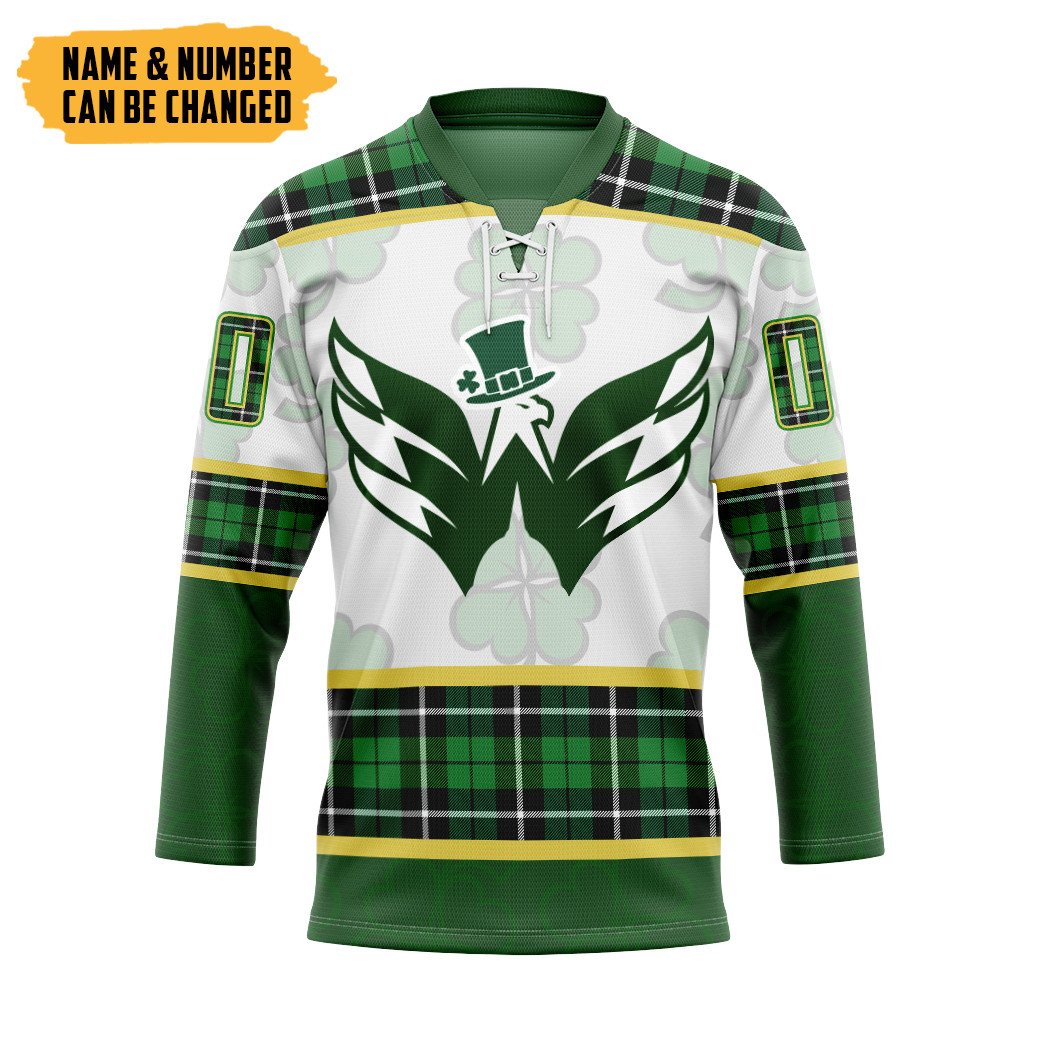 TOP Washington Capitals St Patrick Day Personalized Custom Jersey Hockey Shirt 1