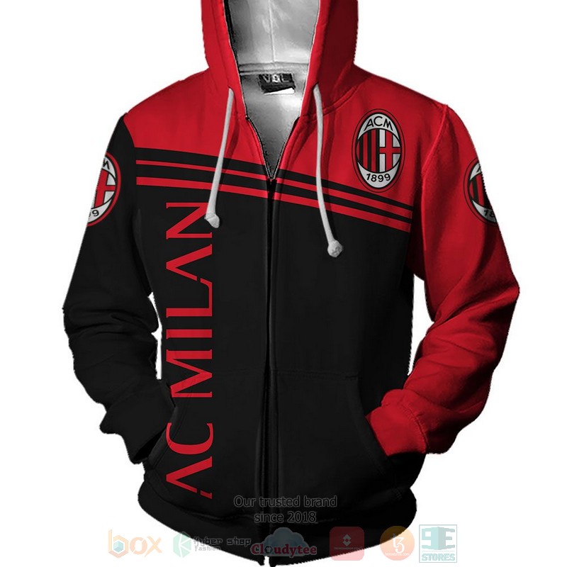 BEST AC Milan red black All Over Print 3D shirt, hoodie 3 BEST AC Milan red black All Over Print 3D shirt, hoodie - Image 3