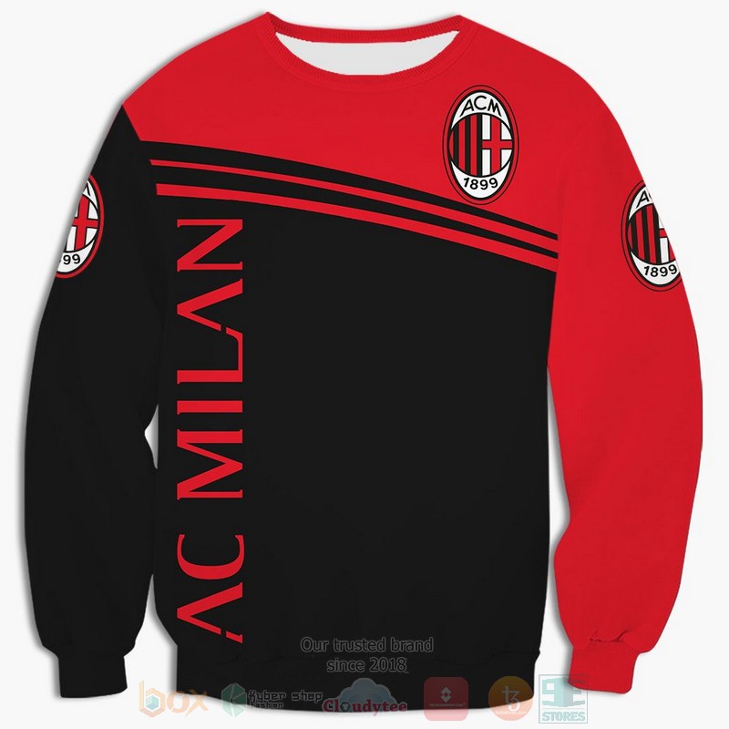 BEST AC Milan red black All Over Print 3D shirt, hoodie 4 BEST AC Milan red black All Over Print 3D shirt, hoodie - Image 4