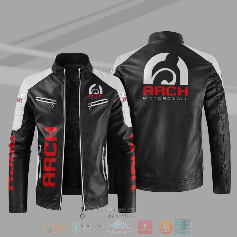 BEST ARCH Motorcycle Block PU Leather Jacket 10