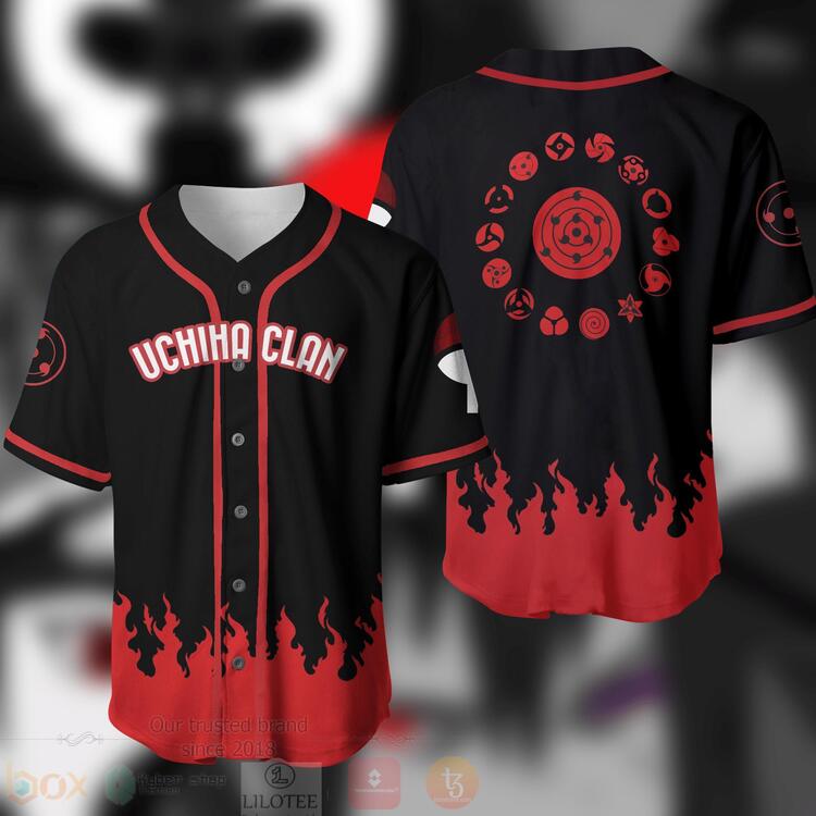 TOP Anime Naruto Uchiha Clan AOP Baseball Jersey 2