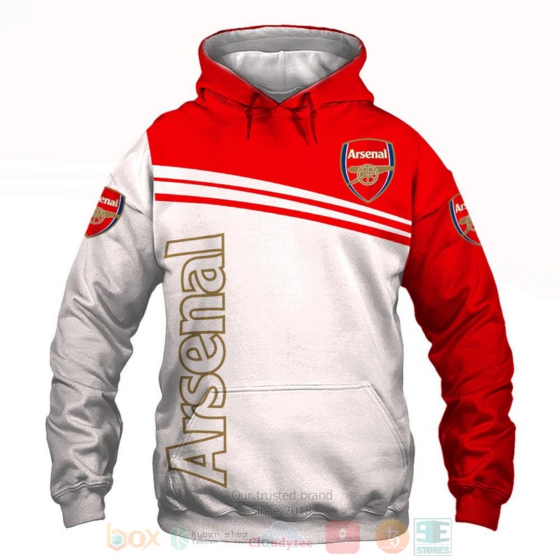 BEST Arsenal Football Club white red All Over Print 3D shirt, hoodie 49