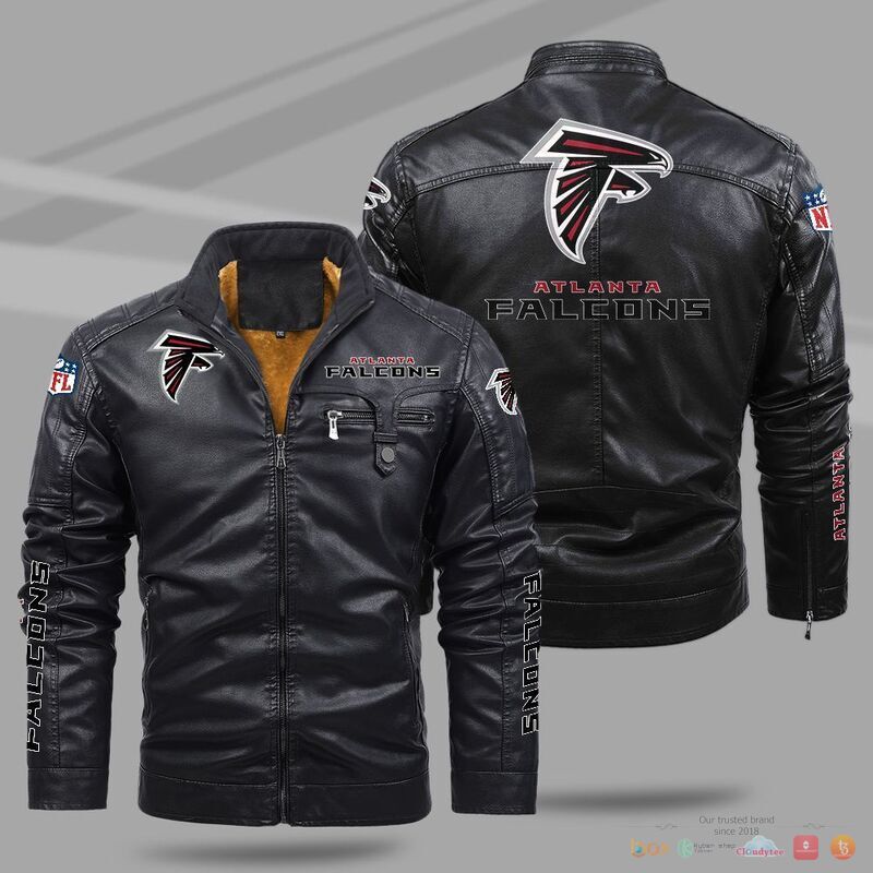 BEST Atlanta Falcons NFL Fleece Trend Leather jacket 9