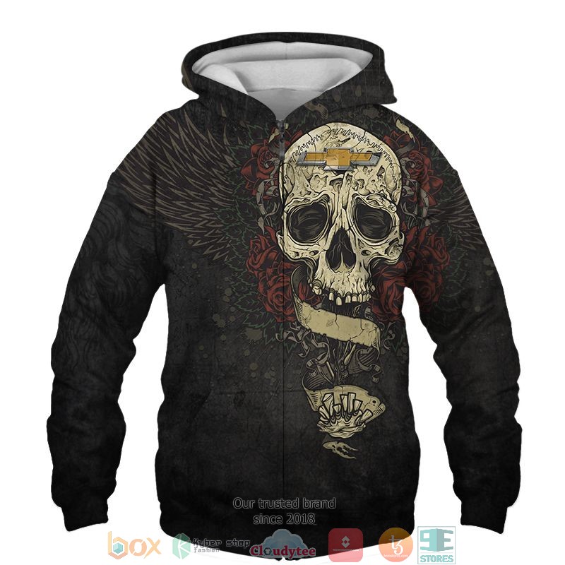 NEW Brand new design CHEVY Skull full printed shirt, hoodie 2