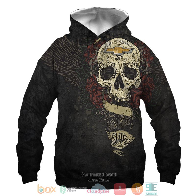 NEW Brand new design CHEVY Skull full printed shirt, hoodie 17