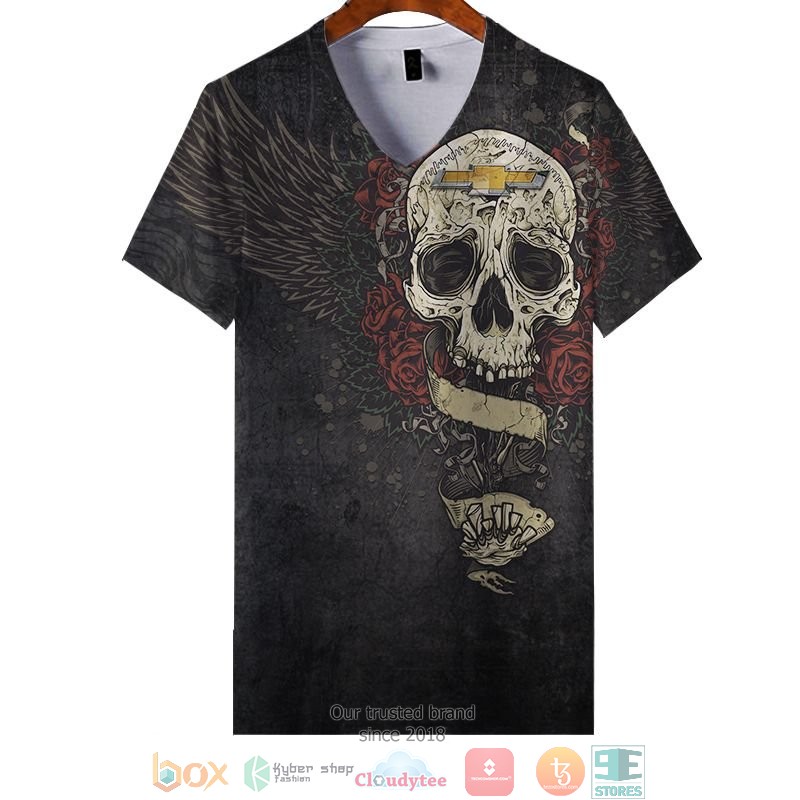 NEW Brand new design CHEVY Skull full printed shirt, hoodie 28
