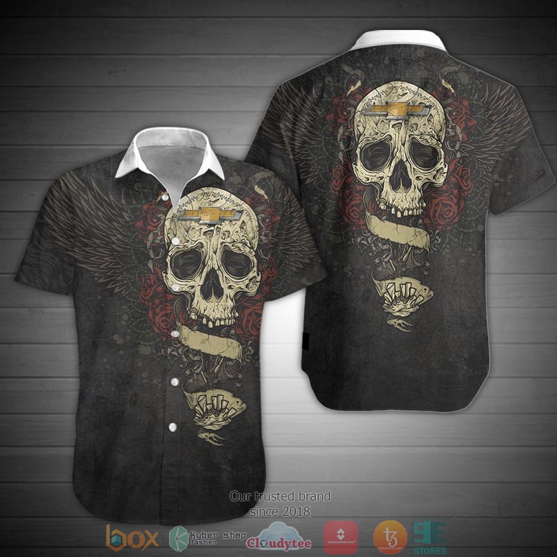 NEW Brand new design CHEVY Skull full printed shirt, hoodie 62