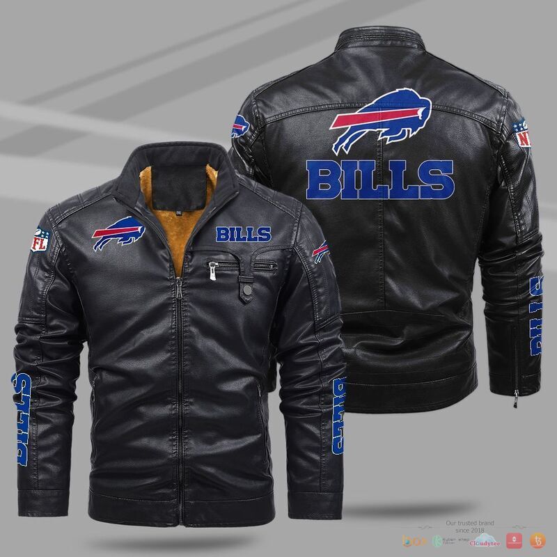 BEST Buffalo Bills NFL Fleece Trend Leather jacket 8