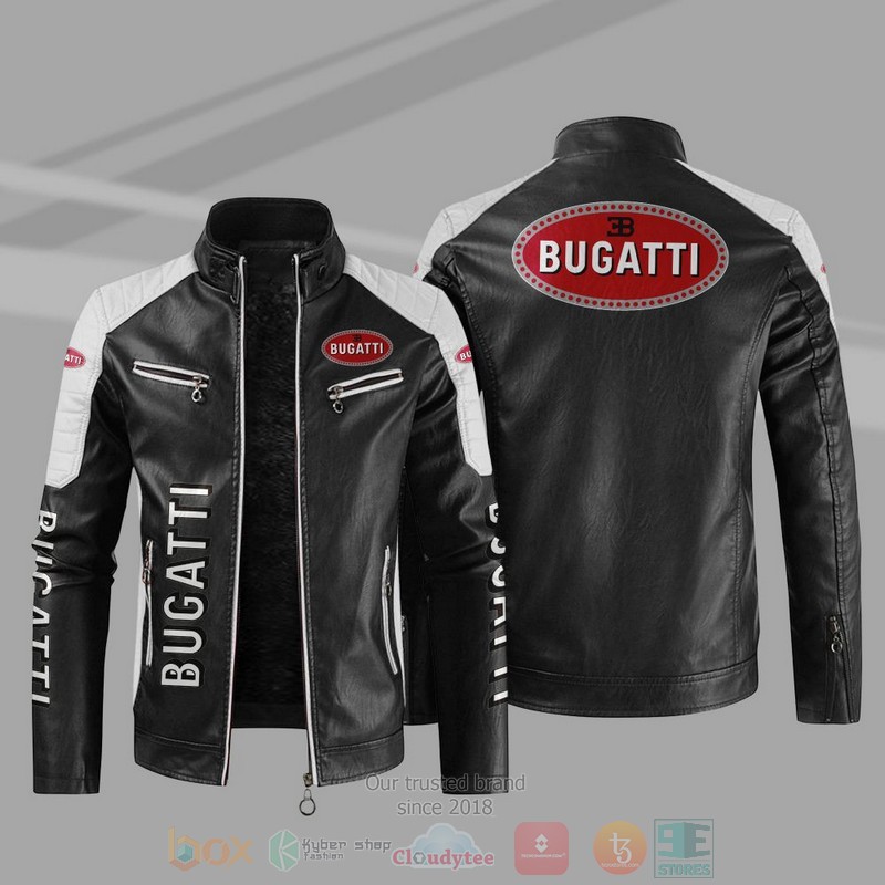 BEST Bugatti Block PU Leather Jacket 11