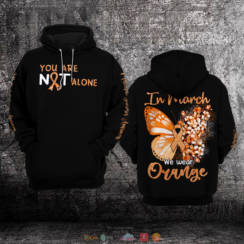 BEST Butterfly You are not alone Multiple Sclerosis Awareness all over print 3D hoodie 2