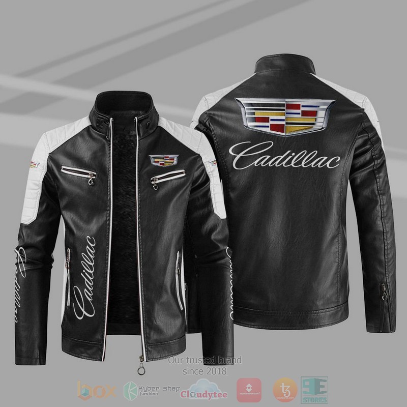 BEST Cadillac Block PU Leather Jacket 11
