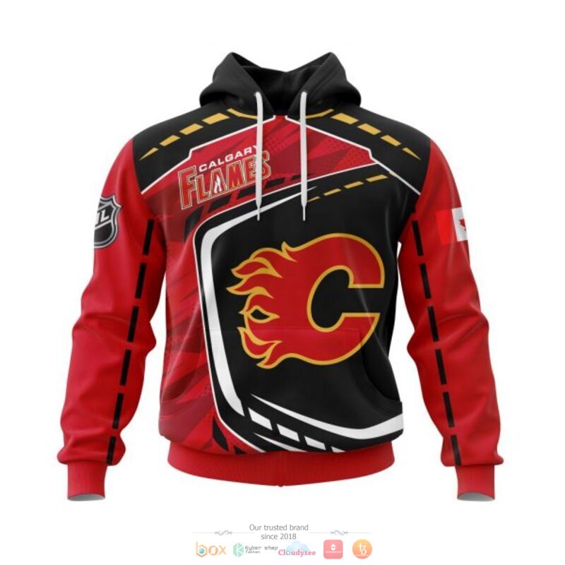 BEST Calgary Flames black red all over print 3D shirt, hoodie 19
