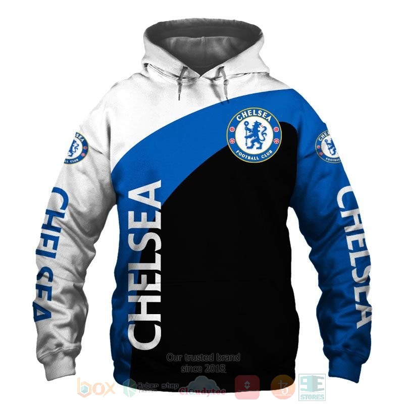 BEST Chelsea FC white blue black All Over Print 3D shirt, hoodie 48
