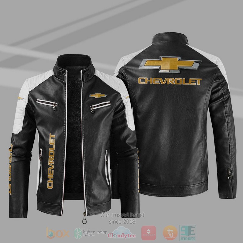 BEST Chevrolet Block PU Leather Jacket 10