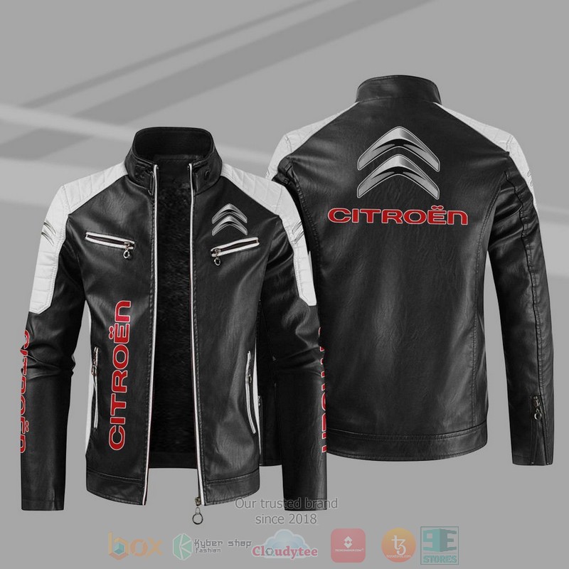 BEST Citroen Block PU Leather Jacket 11