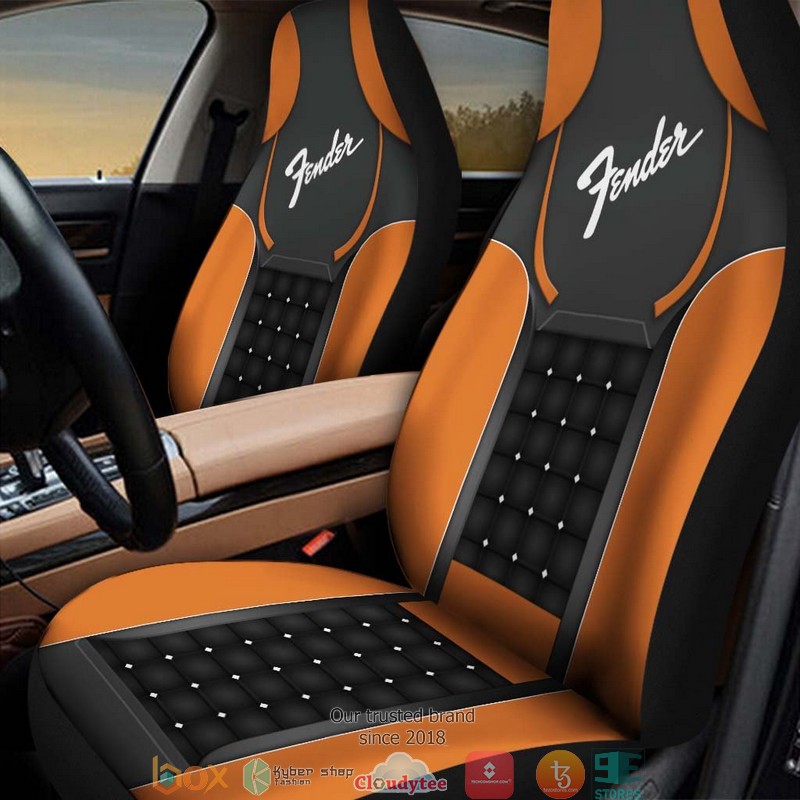 NEW Fender Black Brown Car Seat Covers 3