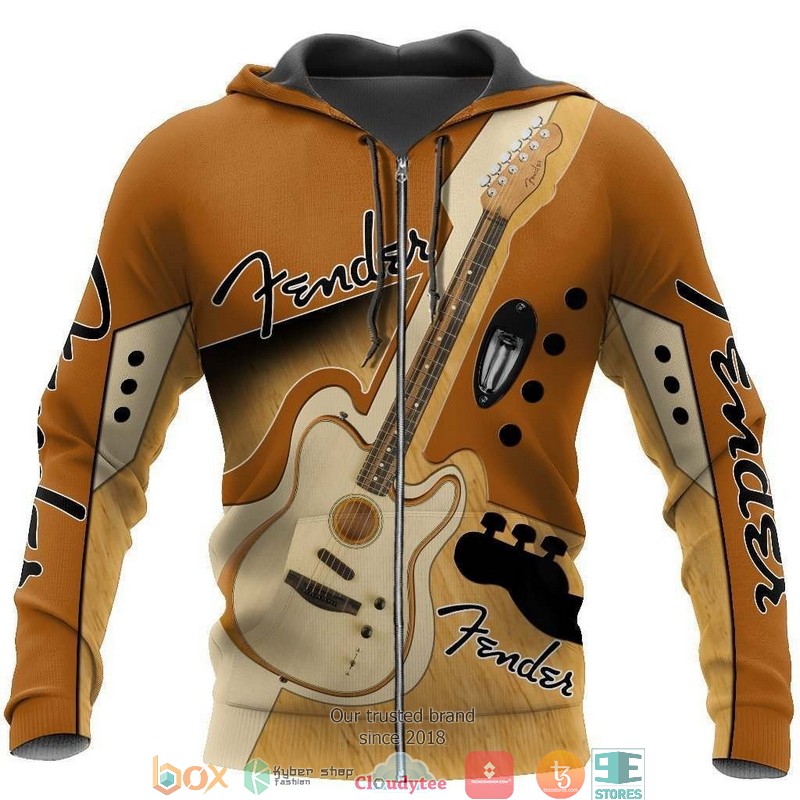 NEW Fender Guitar Brown 3d shirt, hoodie 8