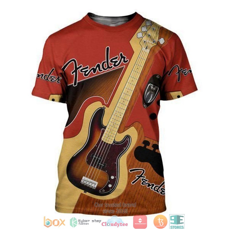 NEW Fender Guitar Orange 3d shirt, hoodie 6