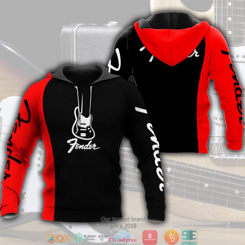 NEW Fender Mini Guitar Black Red 3d shirt, hoodie 10