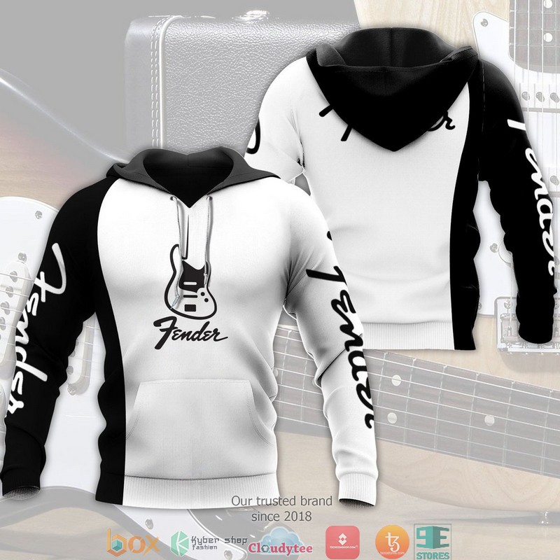 NEW Fender Mini Guitar Black White 3d shirt, hoodie 1
