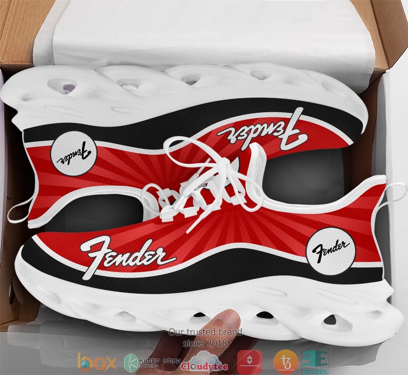 BEST Fender Red 3d illusion Clunky Max Soul shoes 8