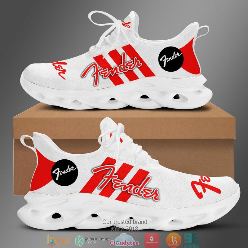 BEST Fender Red and White Adidas Clunky Max Soul shoes 4