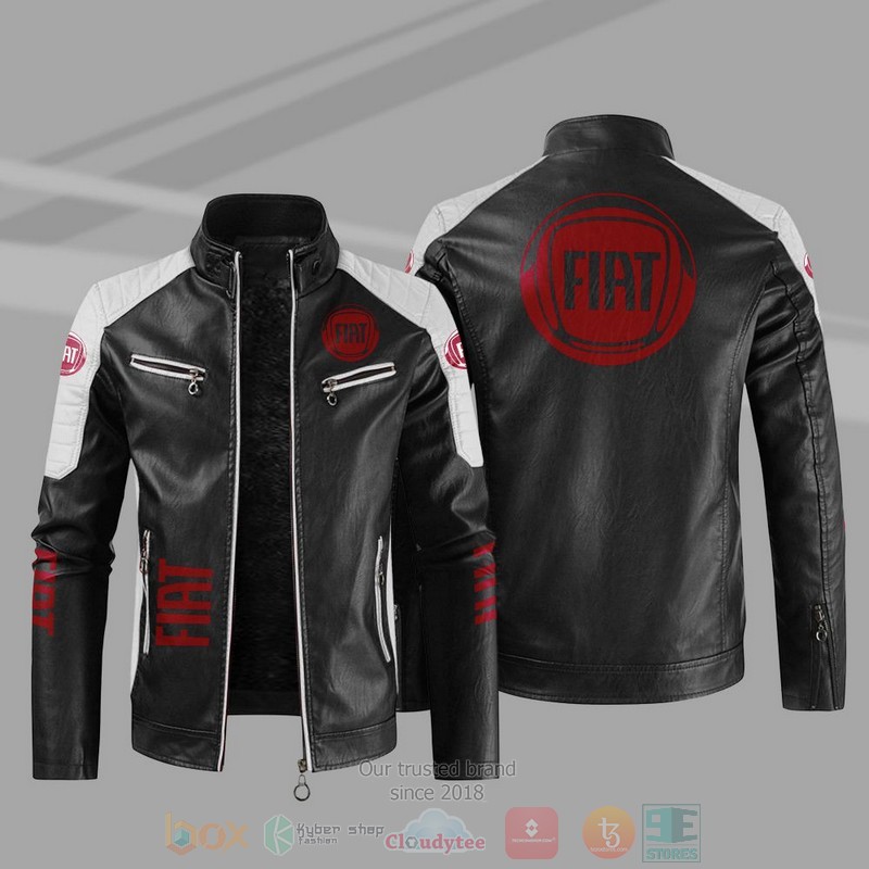 BEST Fiat Block PU Leather Jacket 11