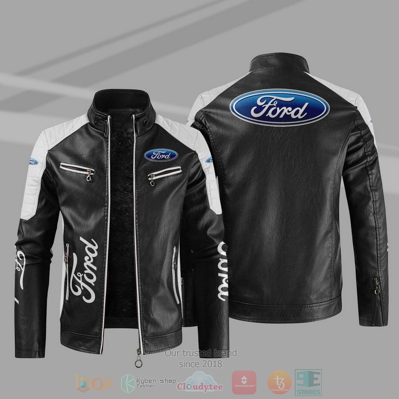 BEST Ford Block PU Leather Jacket 11