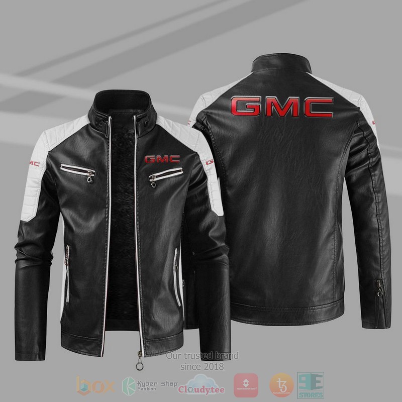 BEST GMC Block PU Leather Jacket 10