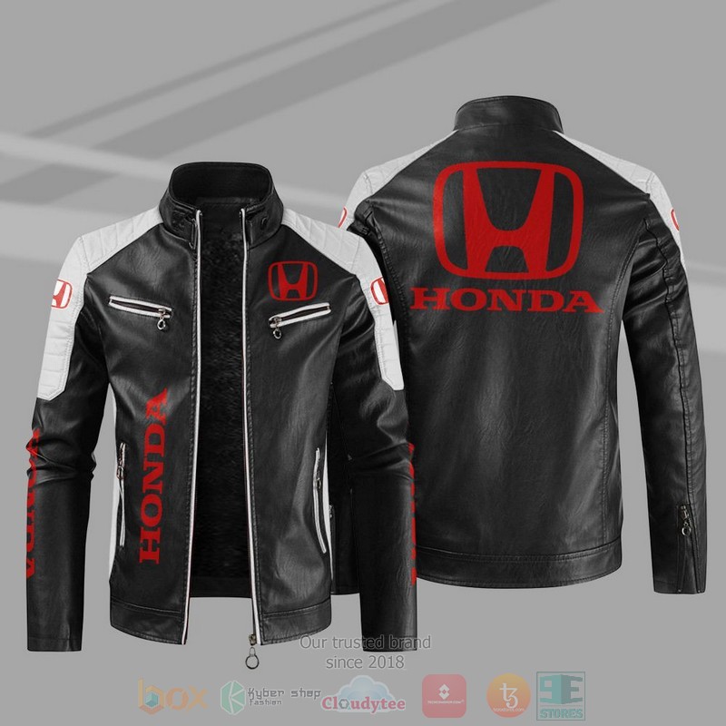BEST Honda Block PU Leather Jacket 10
