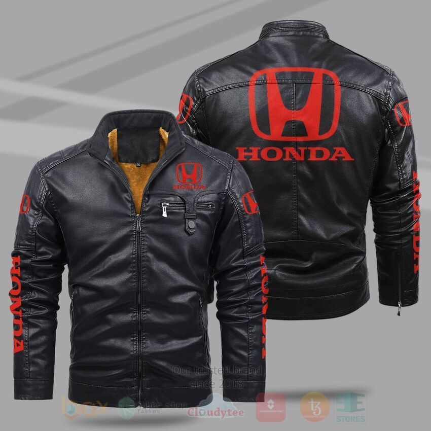 TOP Honda Fleece 2D Leather Pu Jacket 8