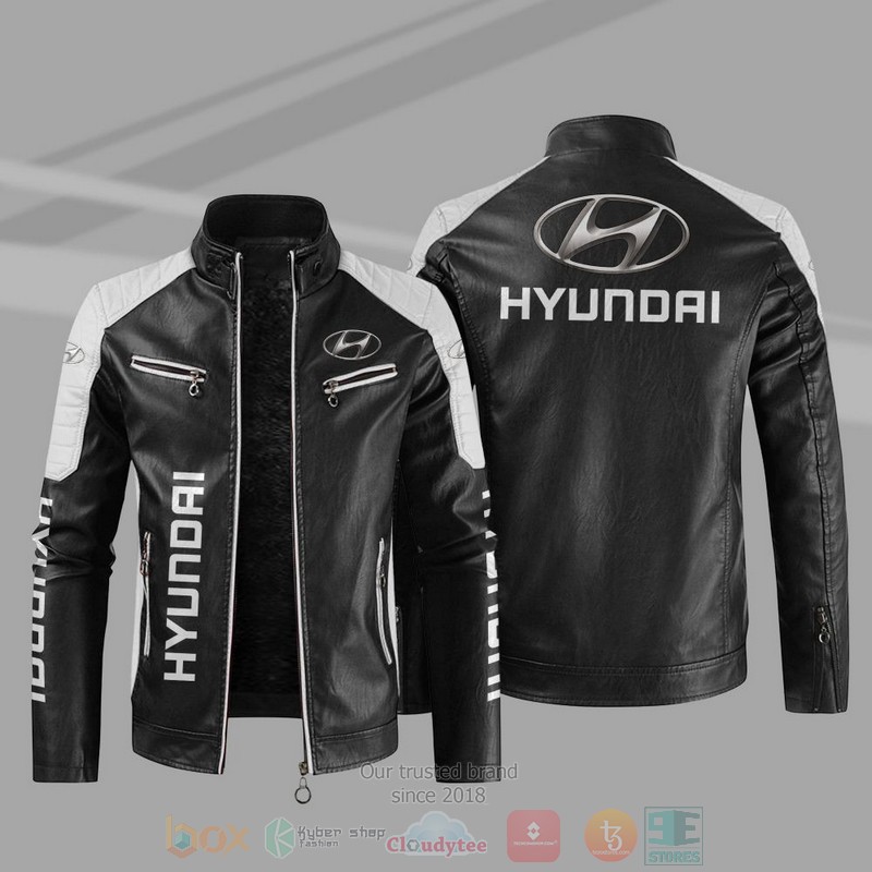 BEST Hyundai Block PU Leather Jacket 11